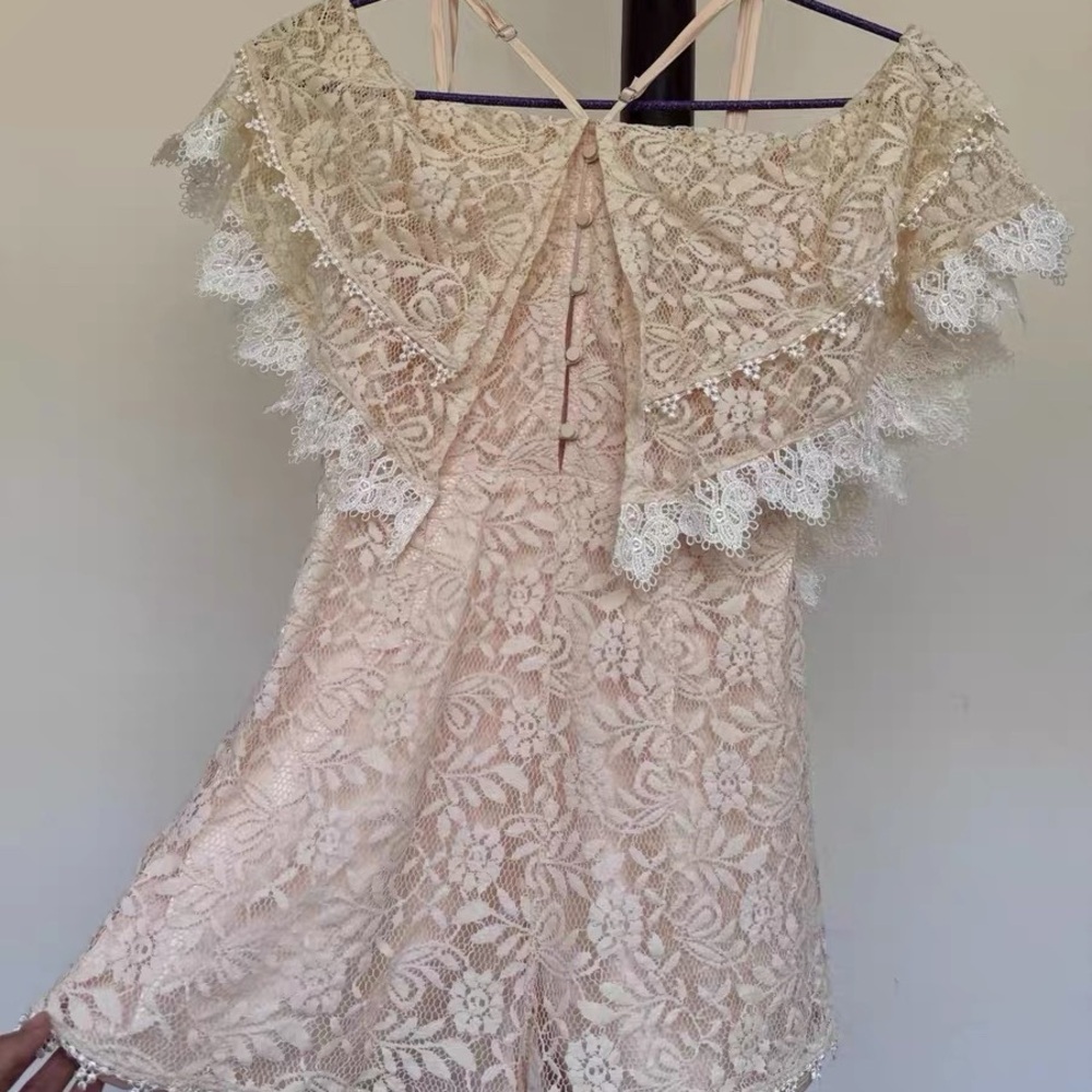 Alice McCall Lace Playsuit/Romper Red Corvette Size 4